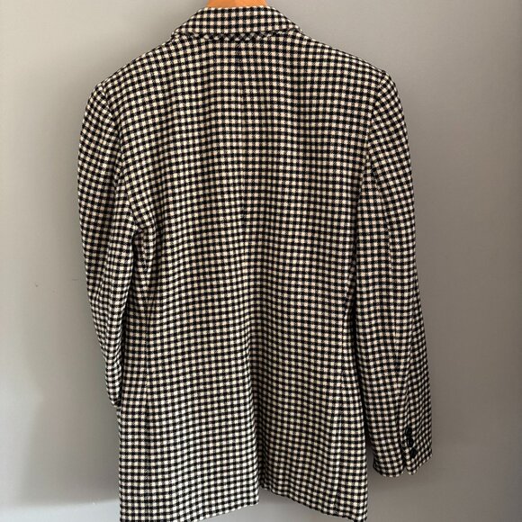 Vintage 100% wool Black and White Checkered Blazer - Picture 8 of 12